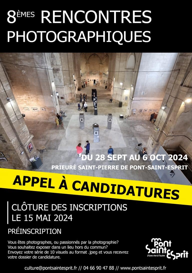 Appel à candidatures : 8èmes Rencontres Photographiques de Pont Saint-Esprit