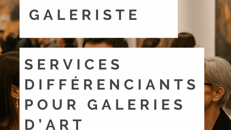 Innover pour se démarquer : services différenciants pour galeries d’art