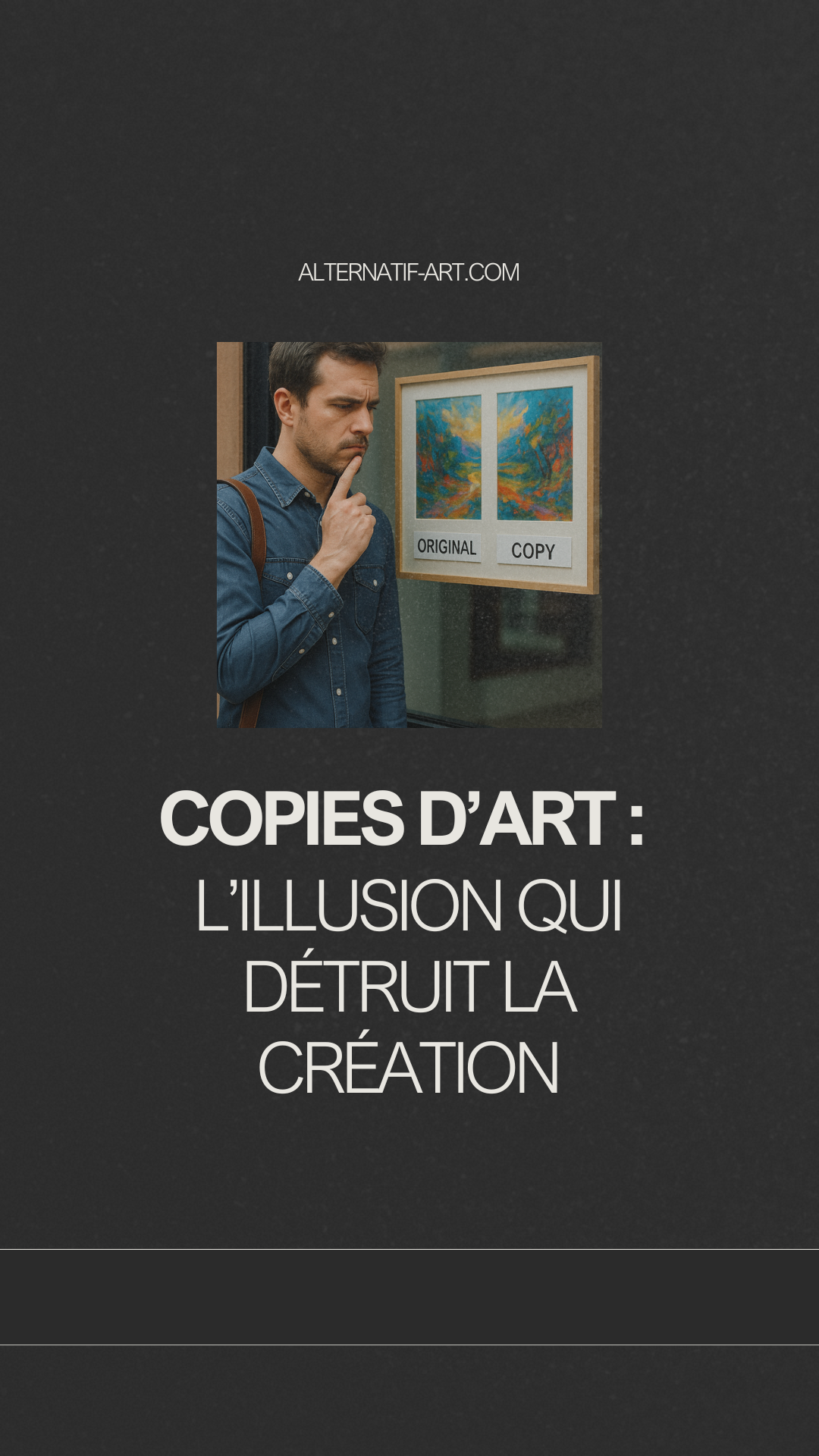 Copies d’art : l’illusion qui détruit la création