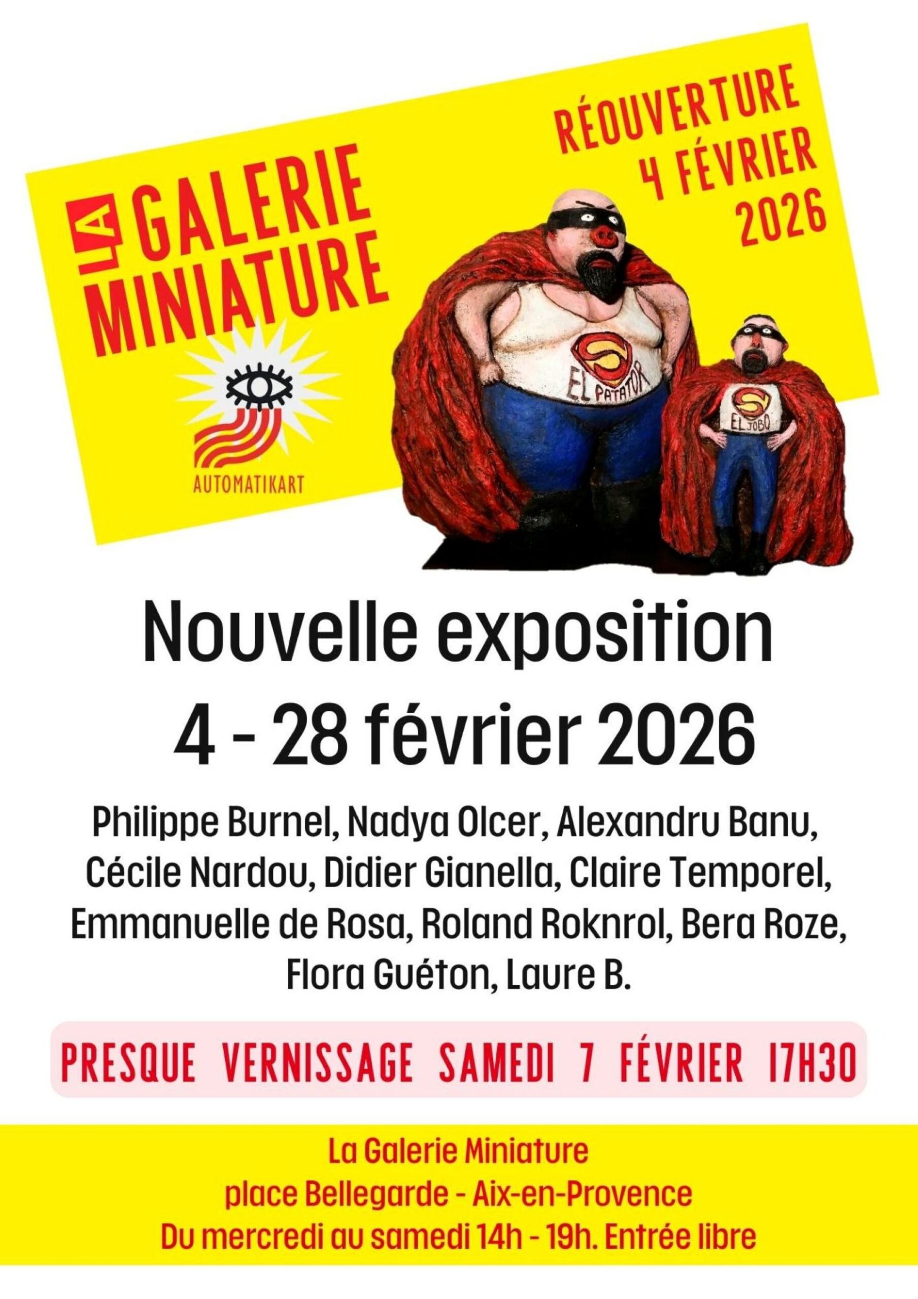 Exposition de réouverture à La Galerie Miniature