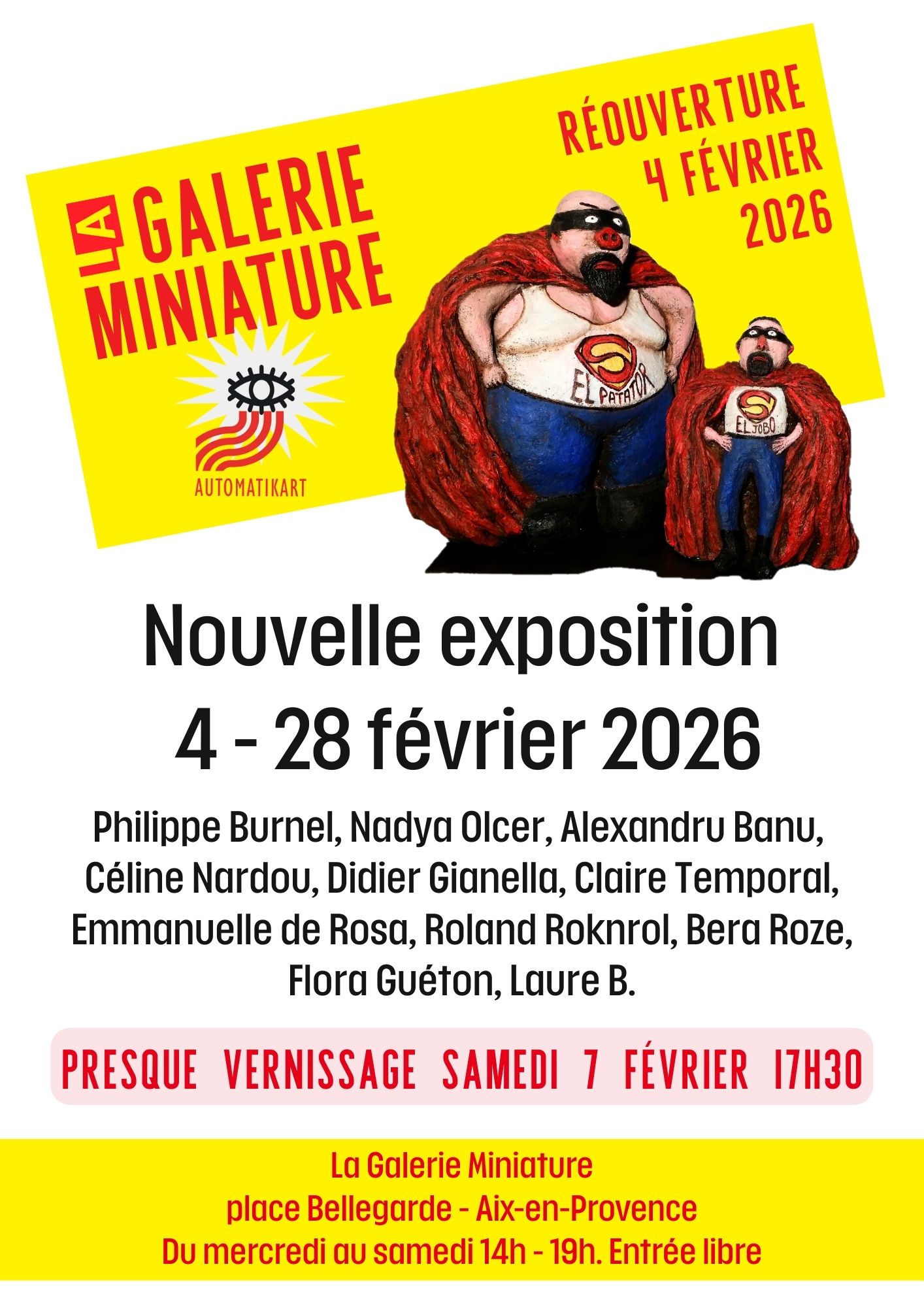 Exposition de réouverture à La Galerie Miniature