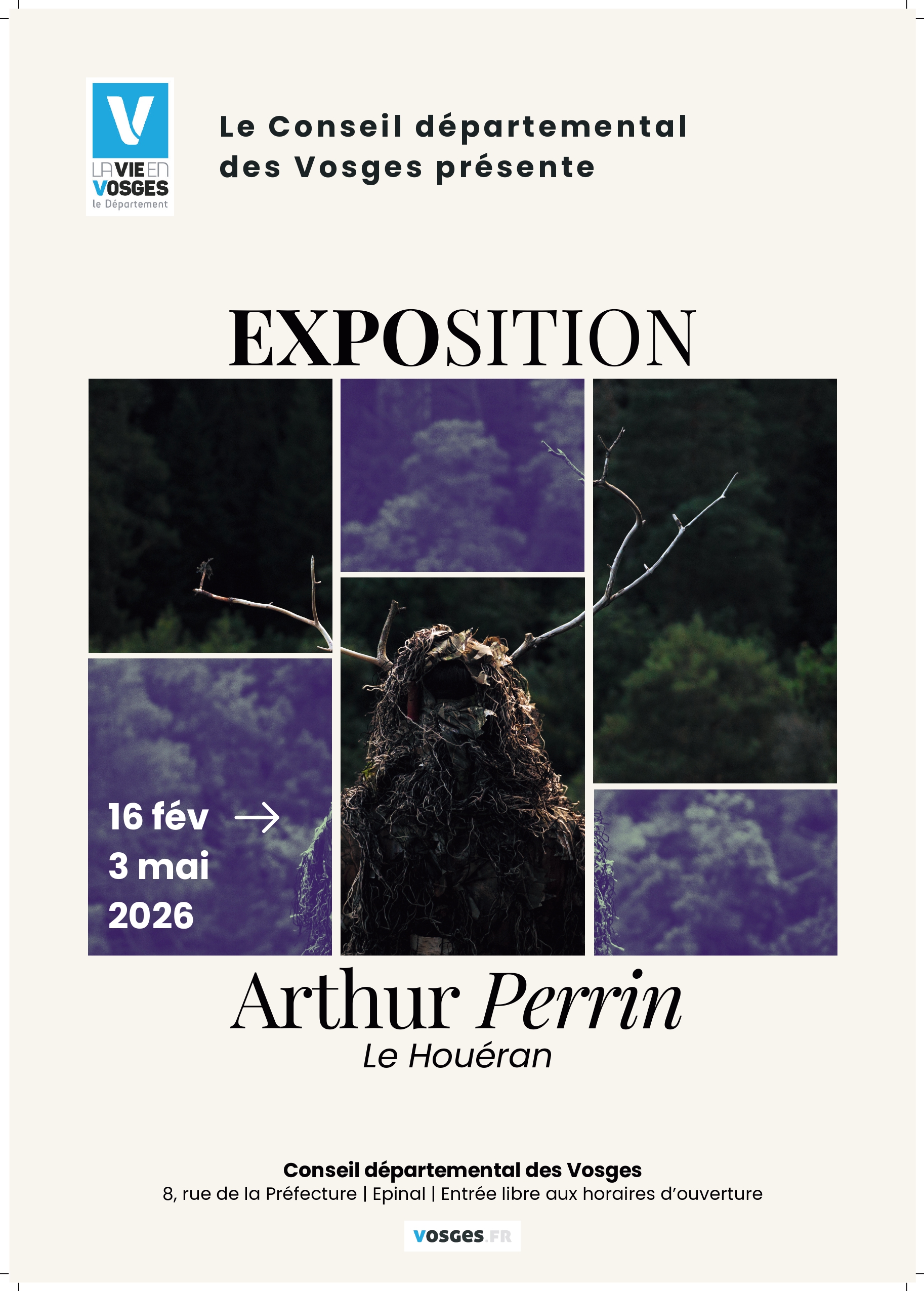 Le Houéran, Exposition au conseil départemental des Vosges