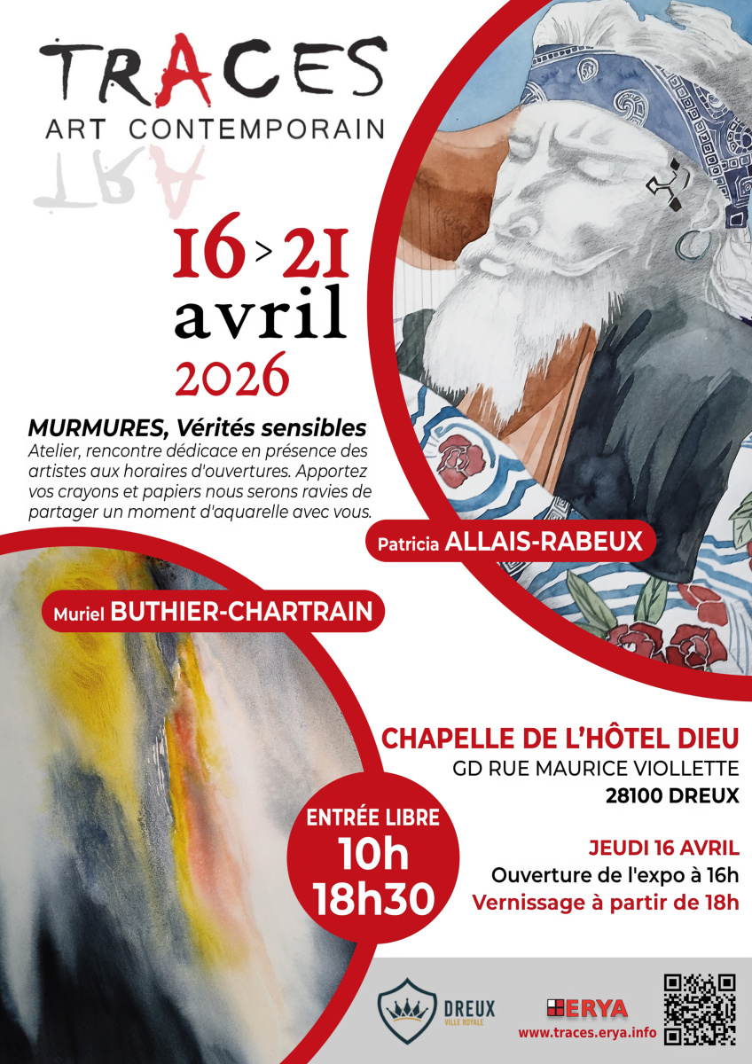 Exposition “Traces”, Patricia Allais-Rabeux et Muriel Buthier-Chartrain