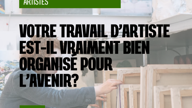 Diagnostiquez votre œuvre : faites un point clair sur votre organisation artistique