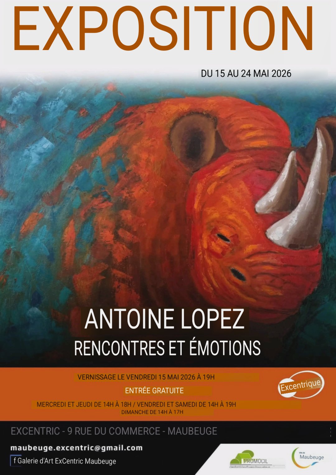 Exposition Rencontres & Émotions : Antoine Lopez, Galerie ExCentric – Maubeuge