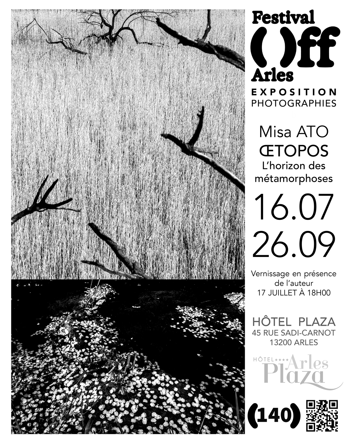 Exposition photo de Misa ATO à l'Hôtel Plaza à Arles pour le festival OFF
