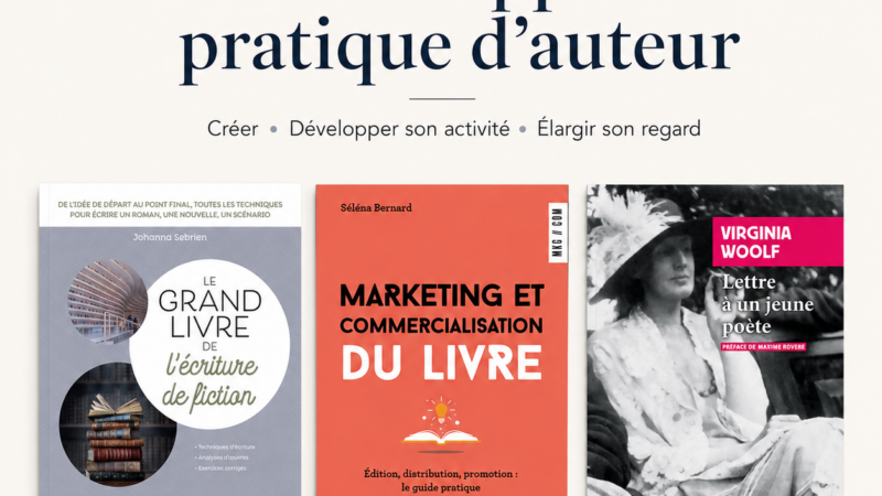 Trois livres pour écrire, faire connaître son livre et penser sa pratique d’auteur