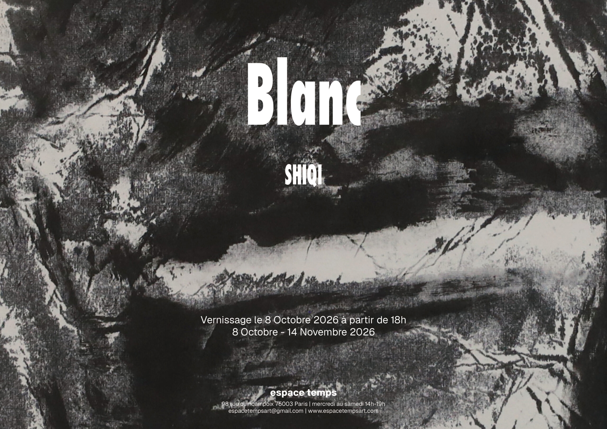 « Blanc » – Shiqi, exposition personnelle à espace temps