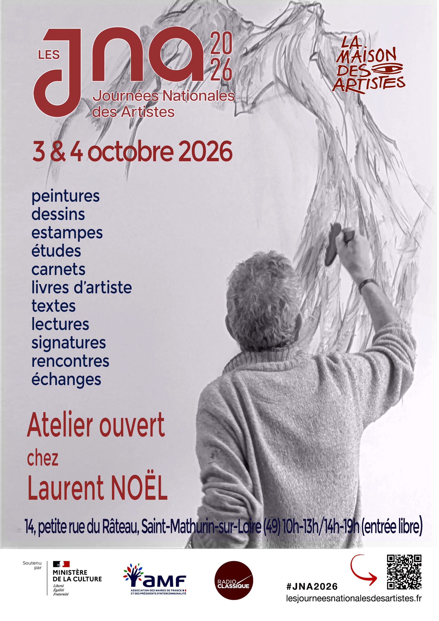 Journées Nationales des Artistes : atelier ouvert chez Laurent Noël