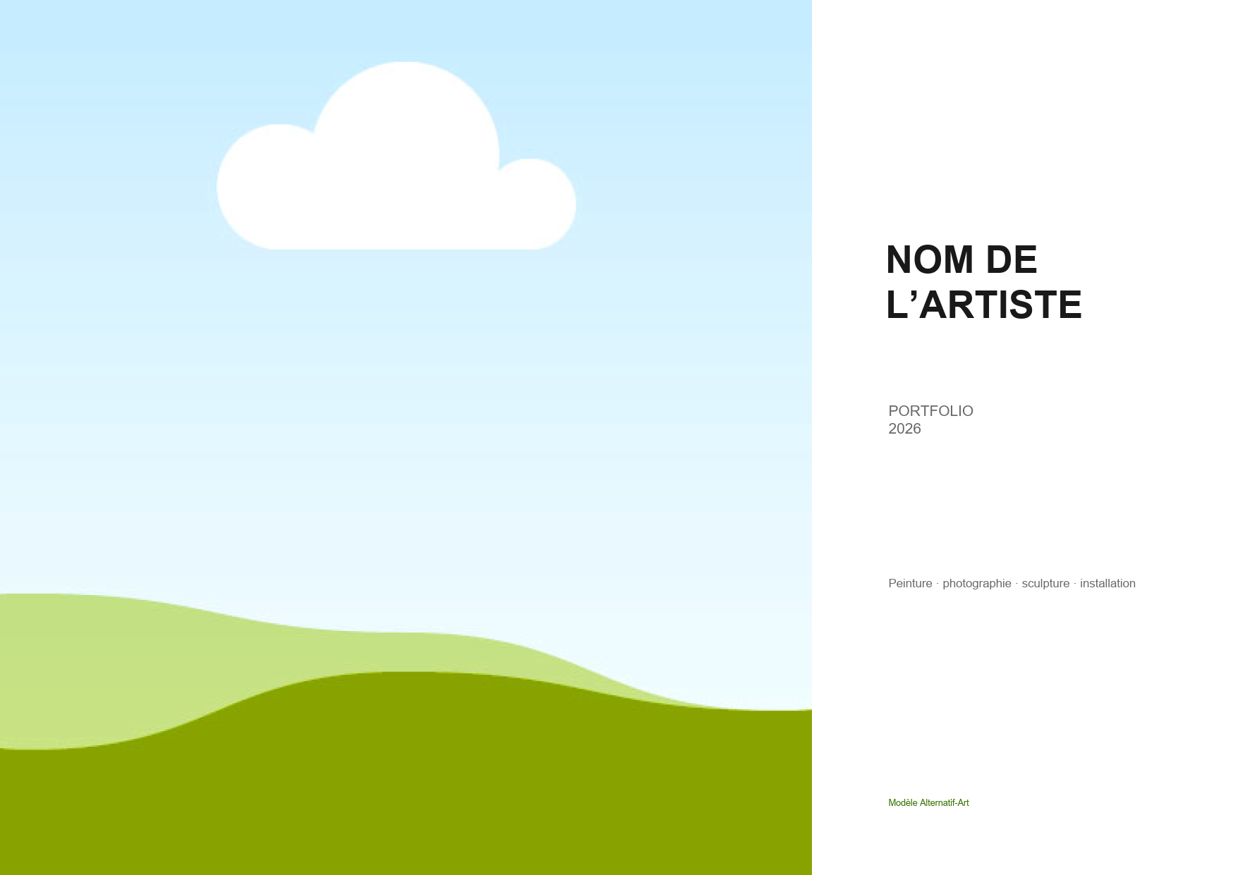 Modèle Canva de portfolio professionnel pour artiste - #1 – Image 2