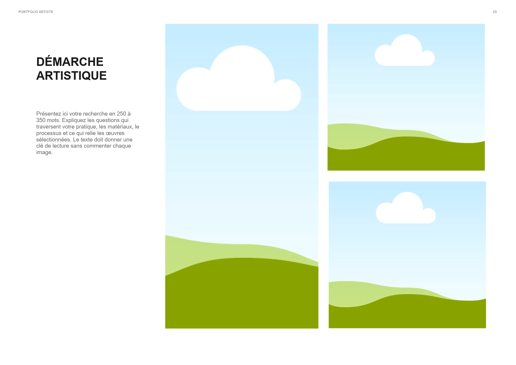 Modèle Canva de portfolio professionnel pour artiste - #1 – Image 3