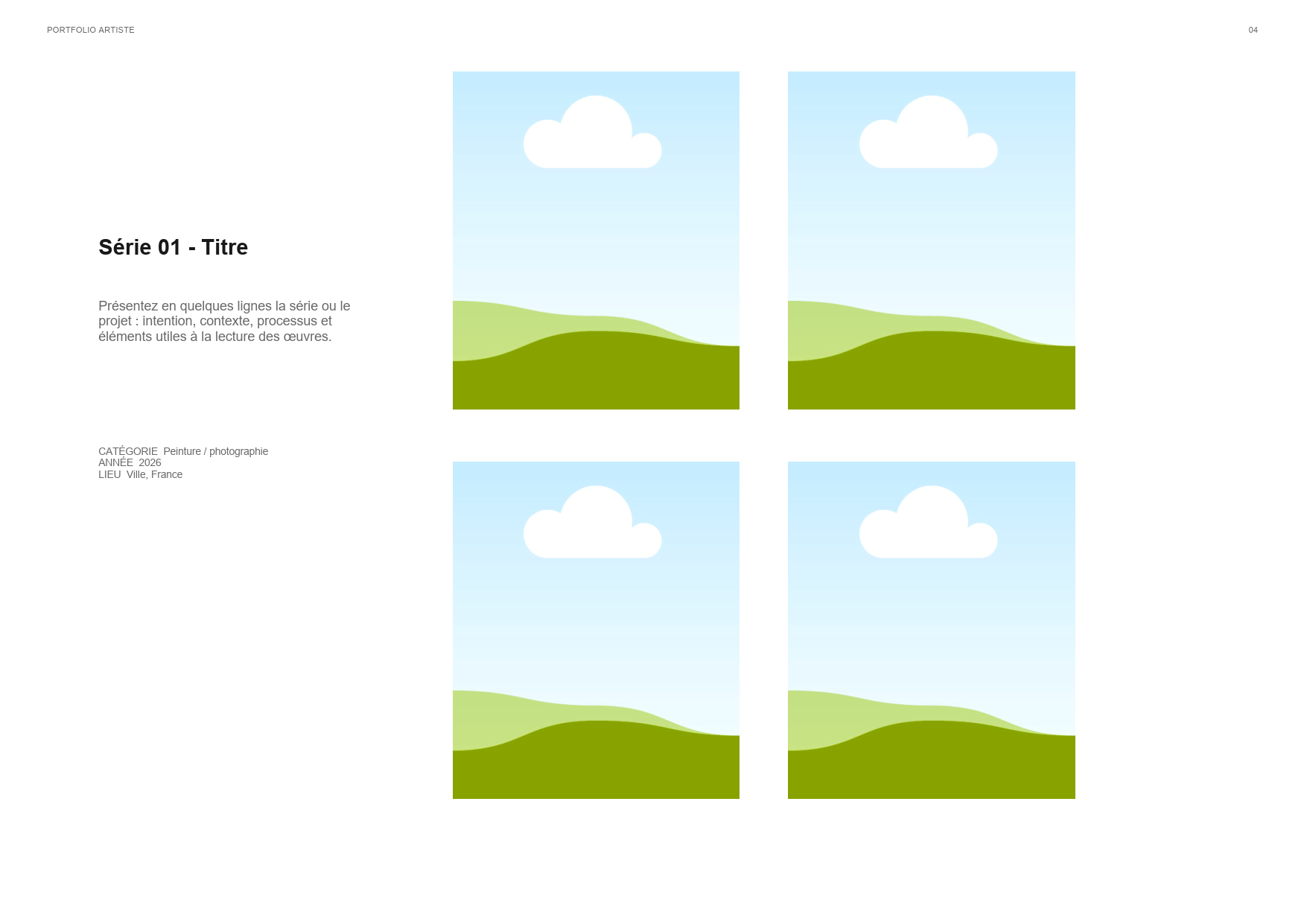 Modèle Canva de portfolio professionnel pour artiste - #1 – Image 4