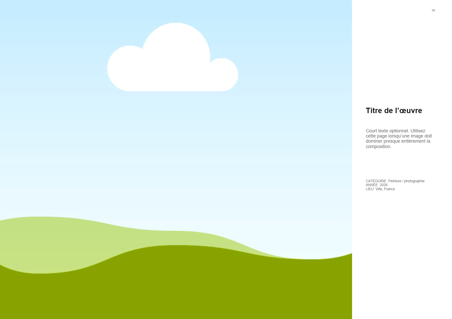 Modèle Canva de portfolio professionnel pour artiste - #1 – Image 6