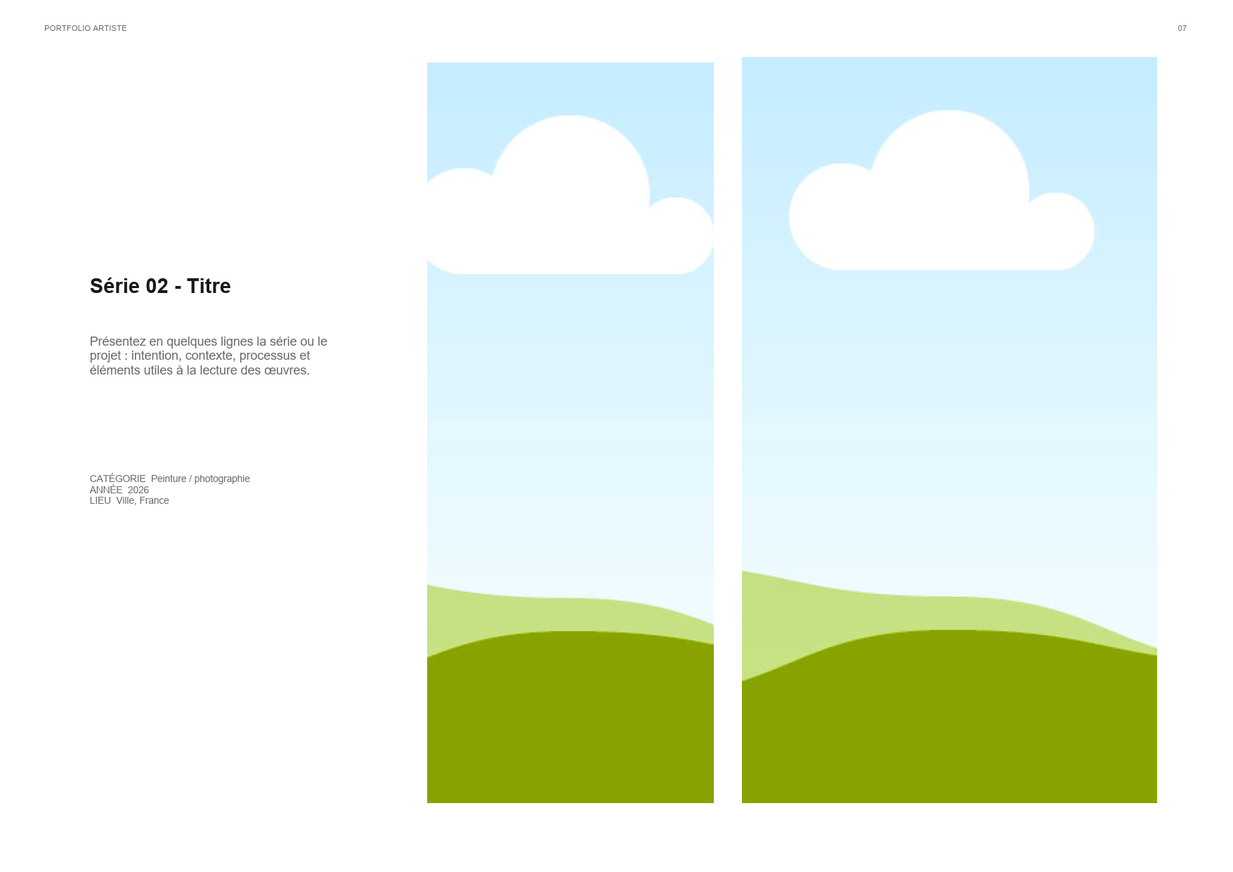 Modèle Canva de portfolio professionnel pour artiste - #1 – Image 7