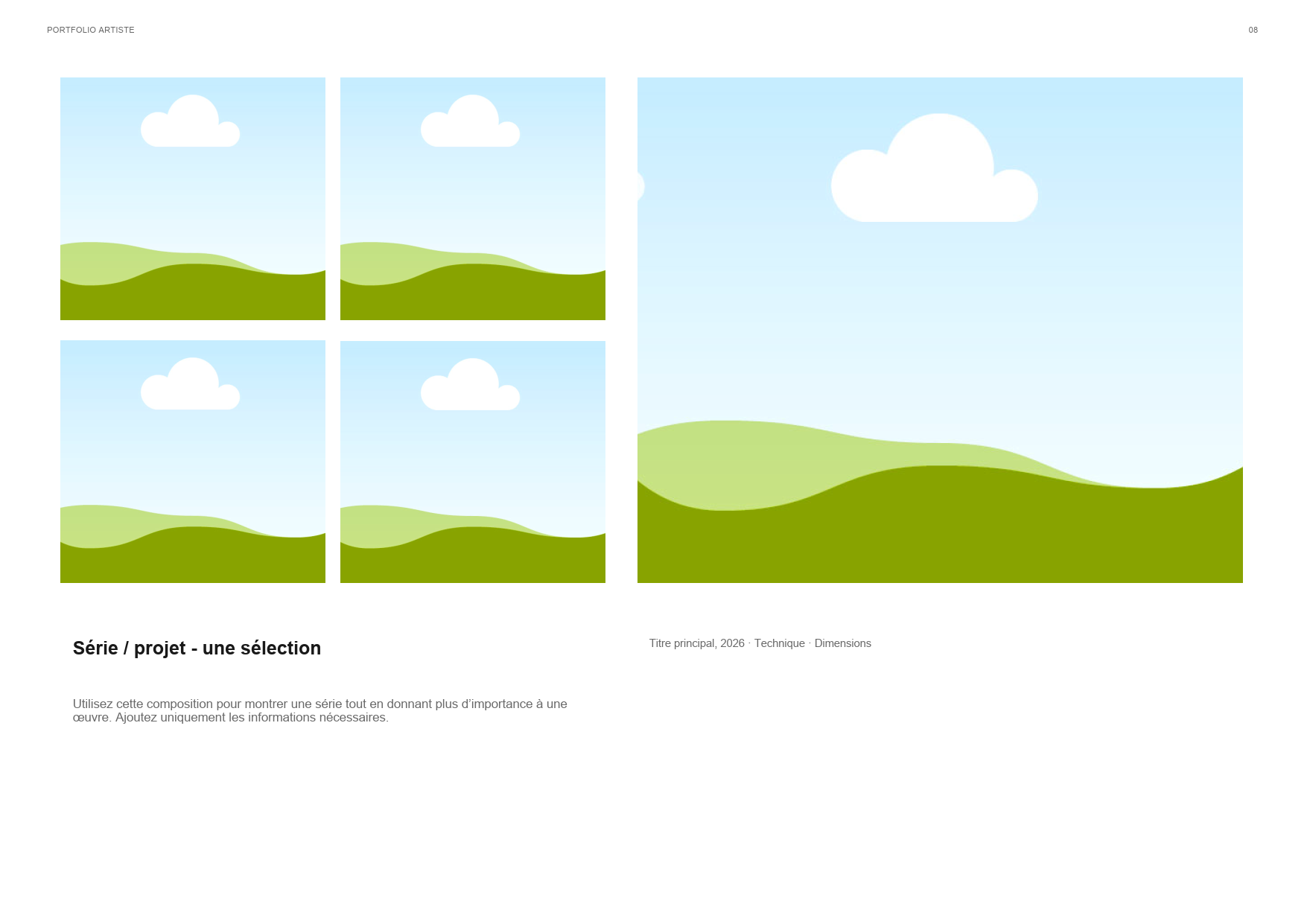 Modèle Canva de portfolio professionnel pour artiste - #1 – Image 8