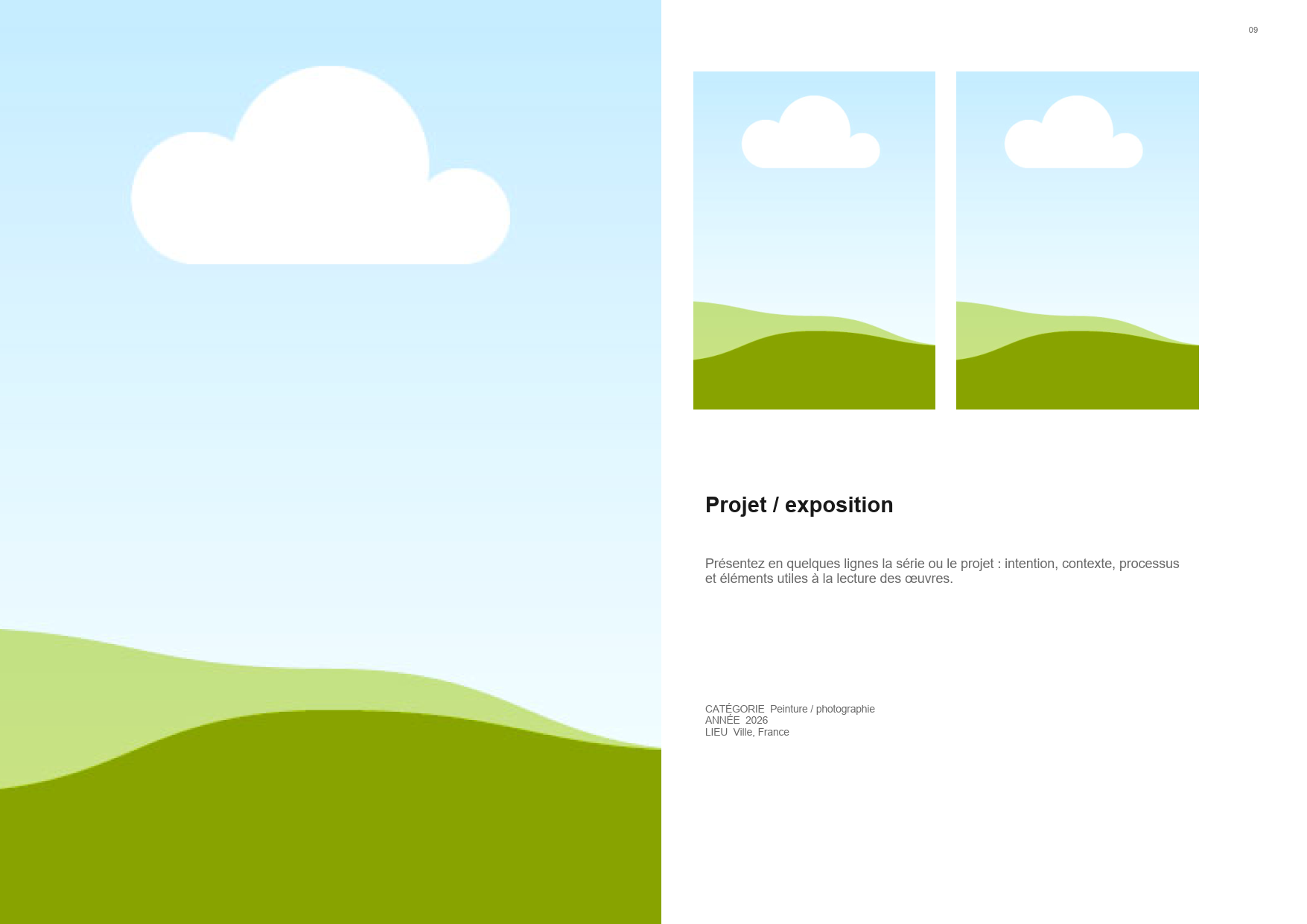 Modèle Canva de portfolio professionnel pour artiste - #1 – Image 9