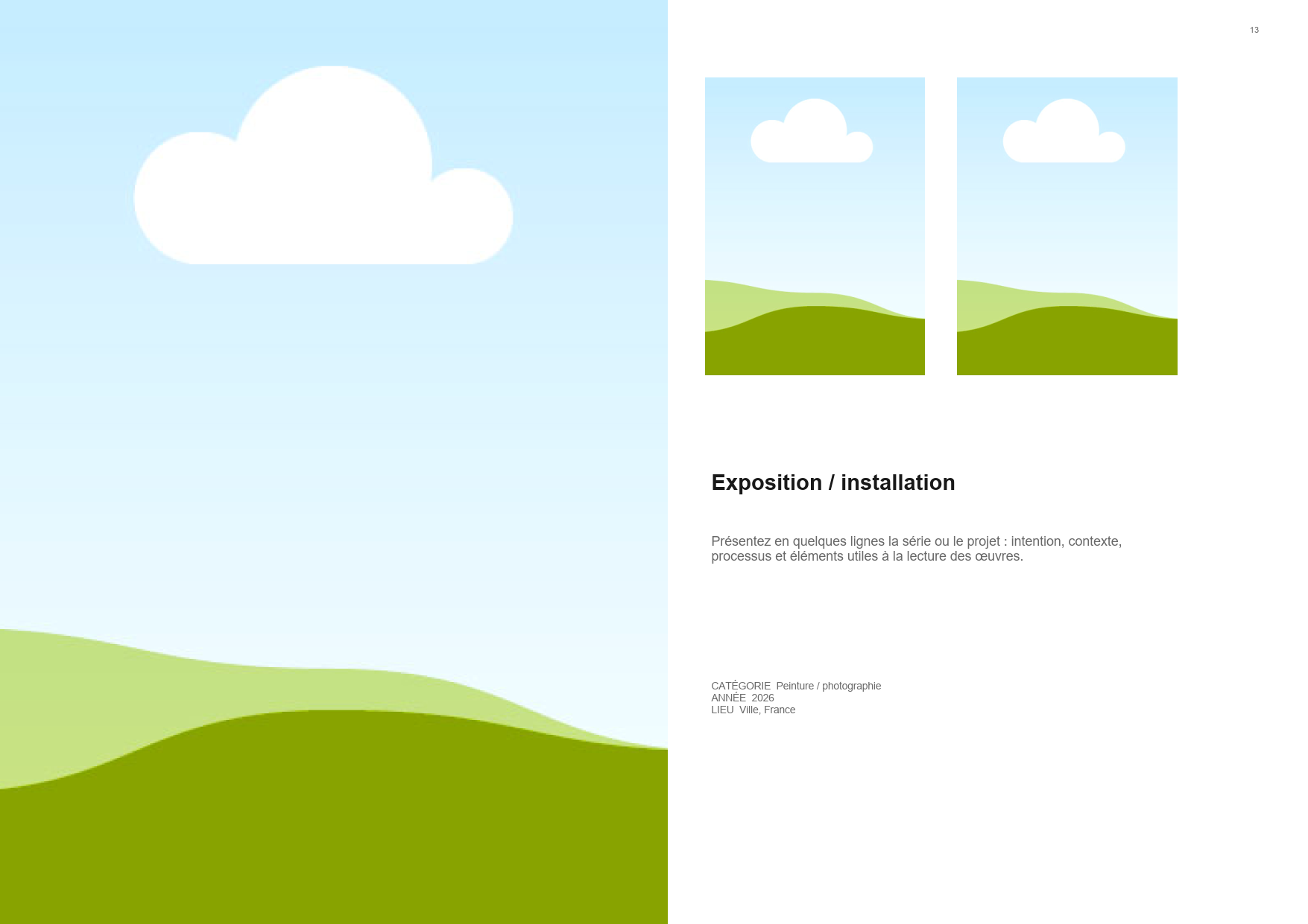 Modèle Canva de portfolio professionnel pour artiste - #1 – Image 13