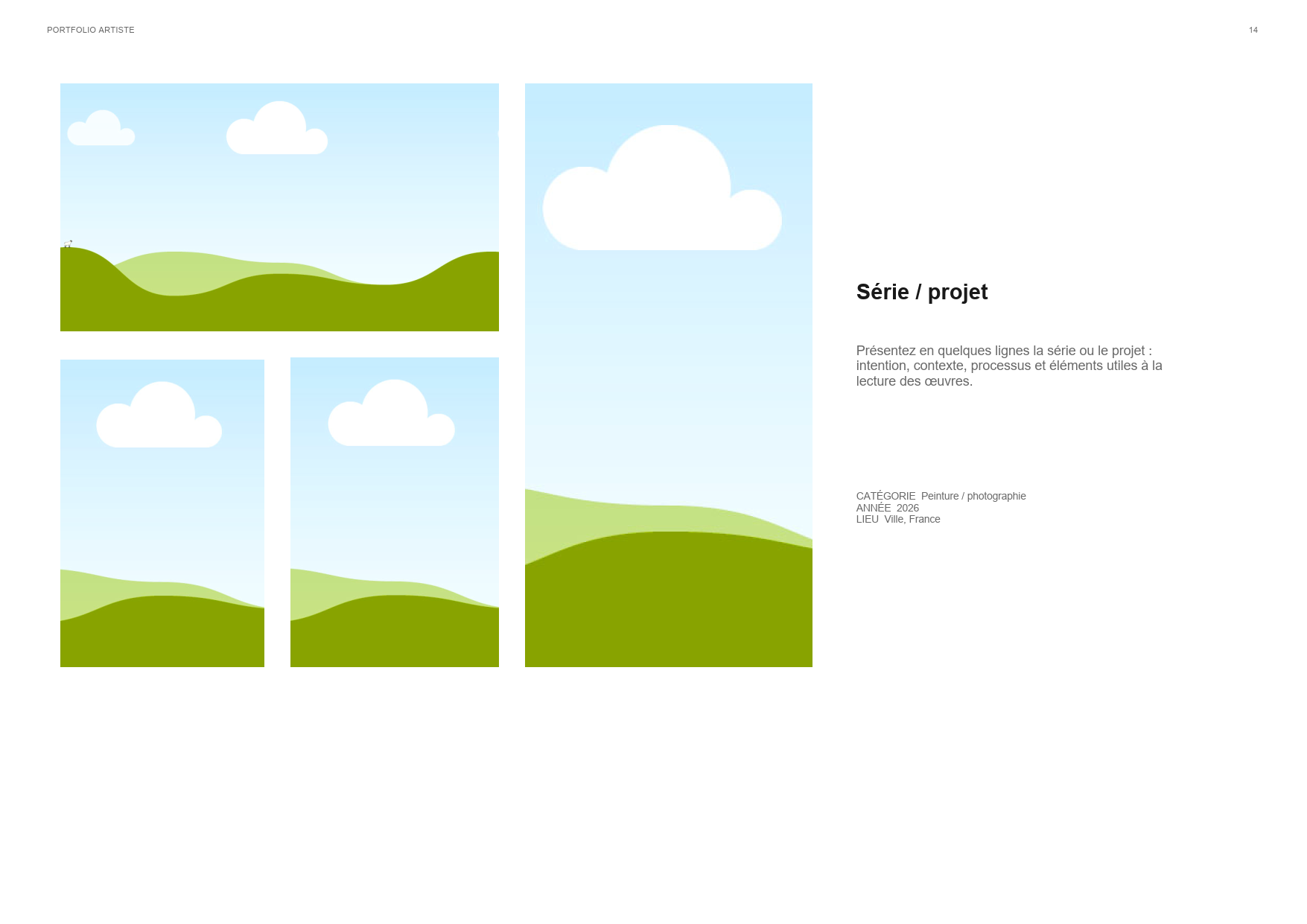 Modèle Canva de portfolio professionnel pour artiste - #1 – Image 14
