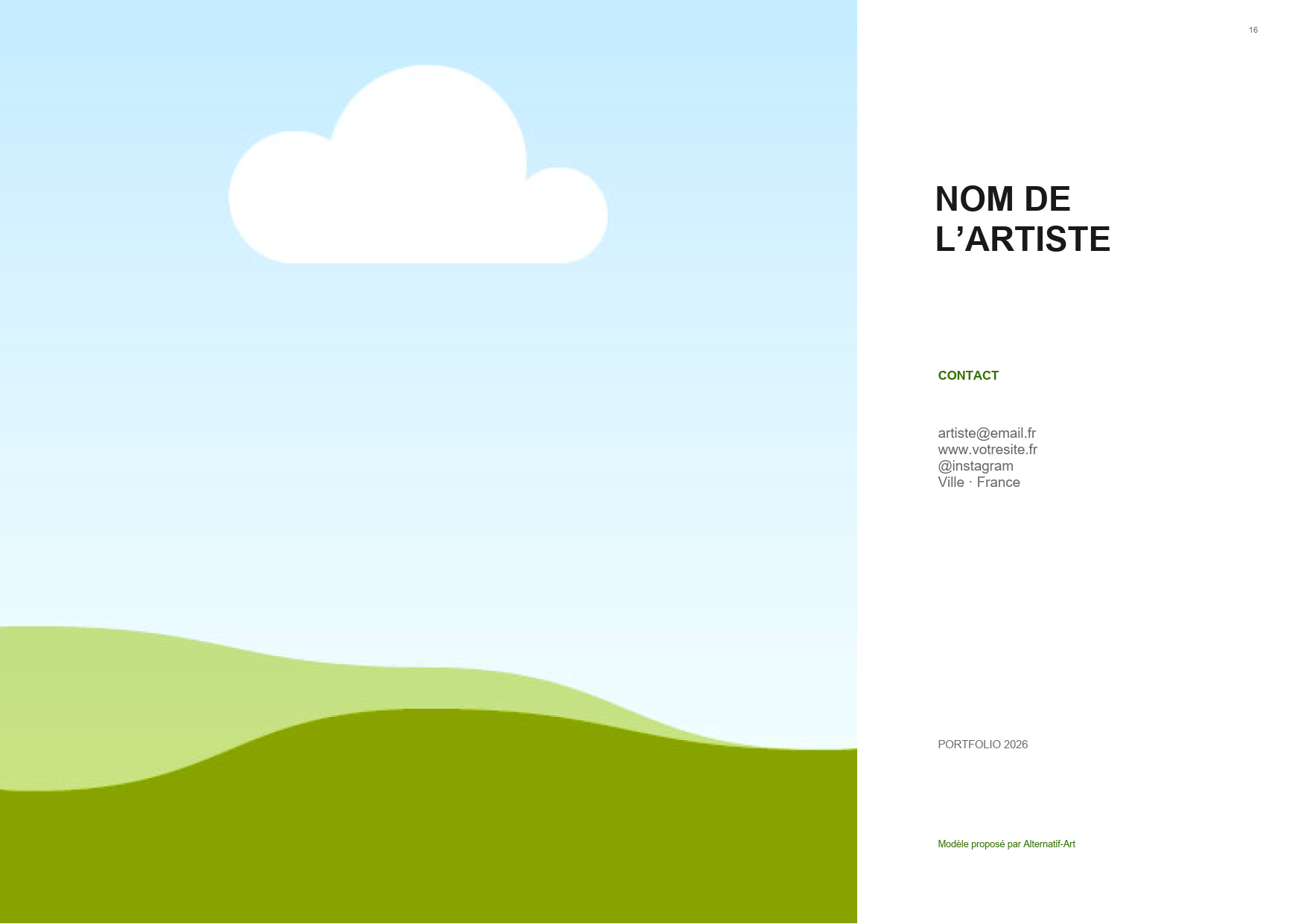 Modèle Canva de portfolio professionnel pour artiste - #1 – Image 16