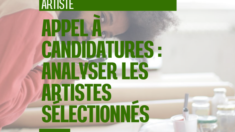 Avant de candidater, analysez les artistes déjà sélectionnés