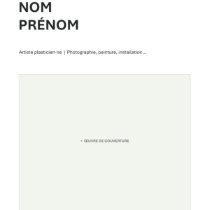 Modèle de portfolio artistique - Éditorial minimaliste