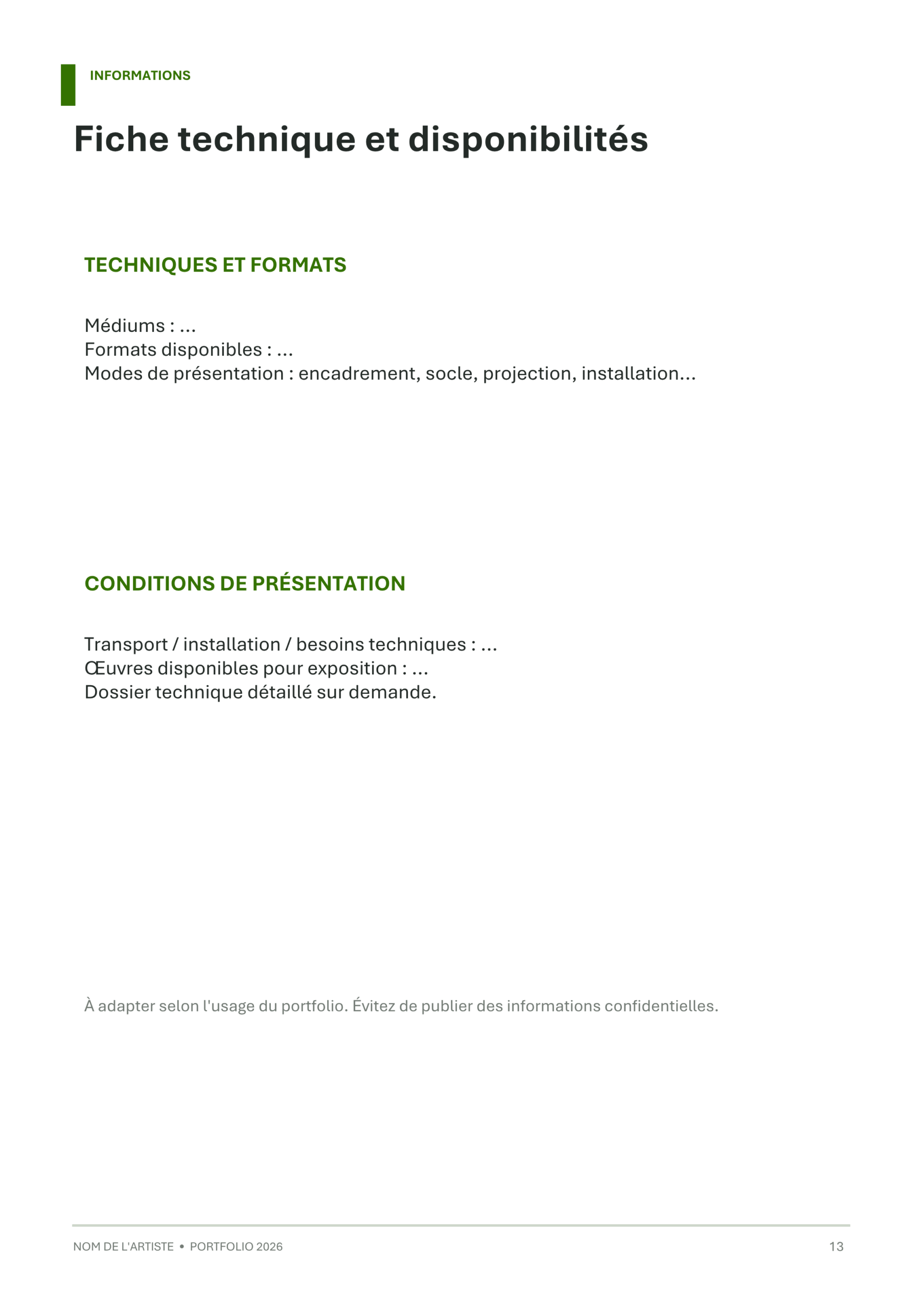 Modèle de portfolio artistique - Éditorial minimaliste – Image 13