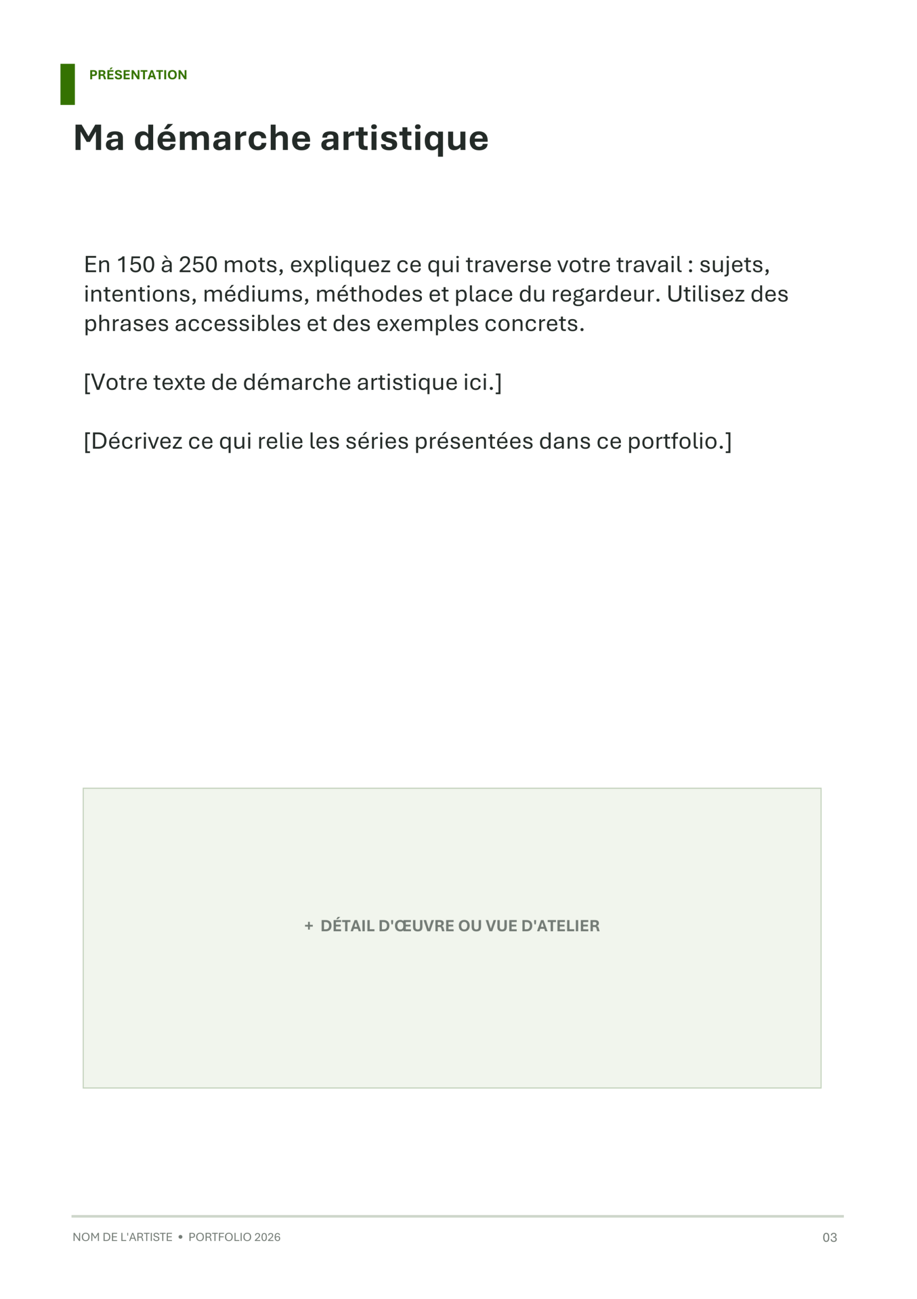 Modèle de portfolio artistique - Éditorial minimaliste – Image 3