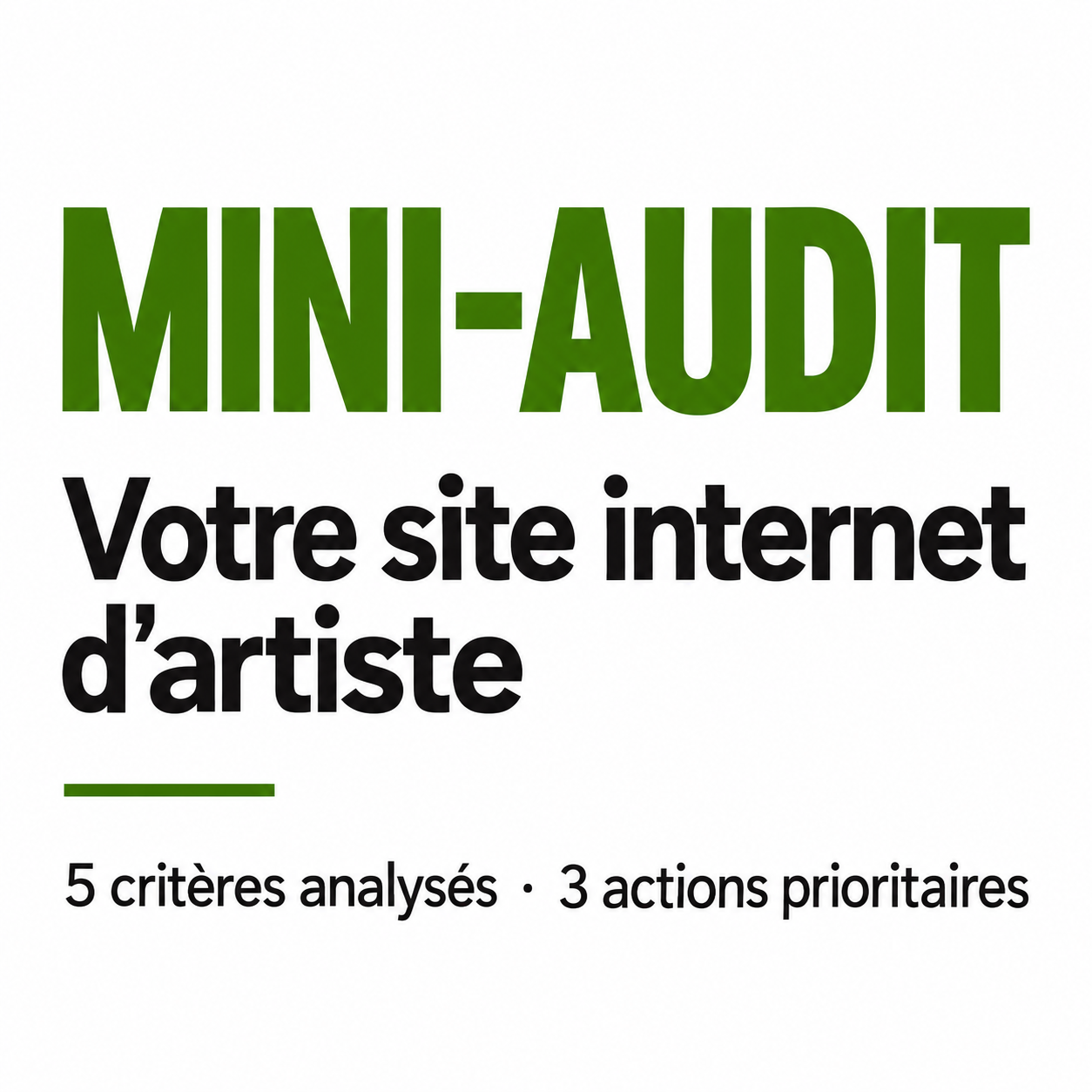 Mini-audit de site internet d’artiste