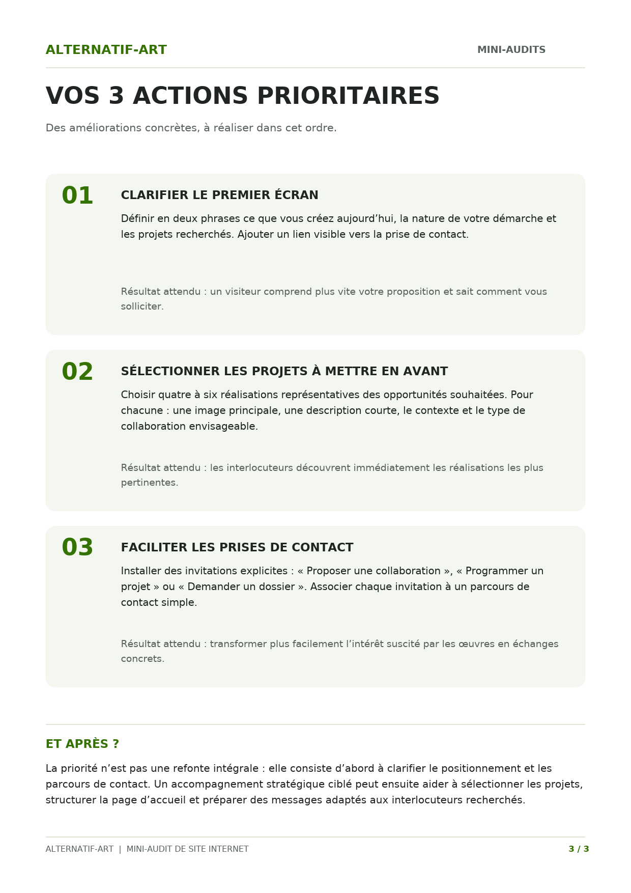 Mini-audit de site internet d’artiste – Image 4