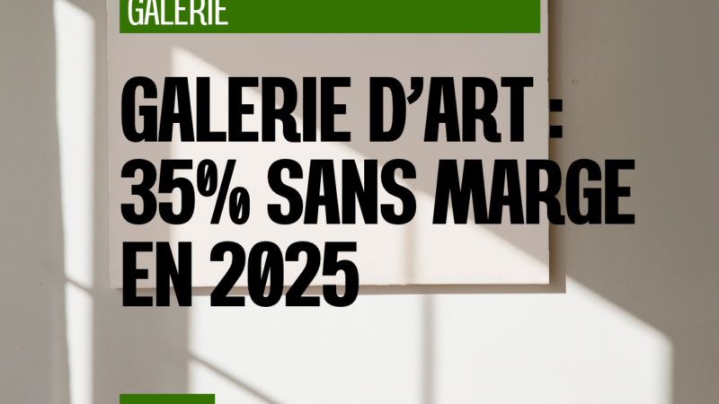 Galeries d&rsquo;art : un tiers sans marge, quelles conséquences pour le secteur ?