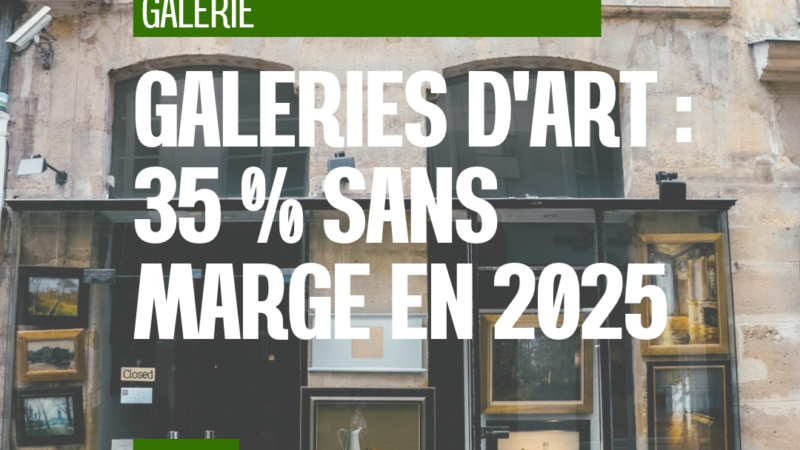 Galeries d&rsquo;art : un tiers sans marge, quelles conséquences pour le secteur ?