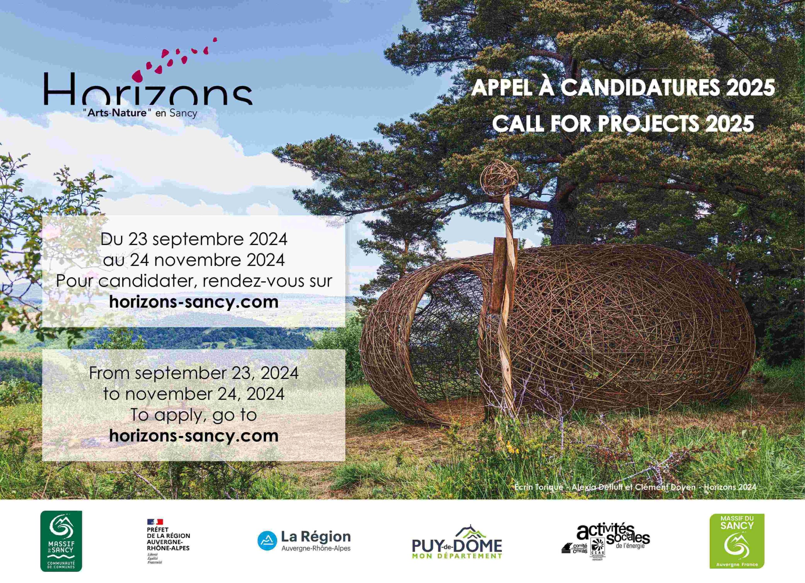 Appel à candidatures : HORIZONS ARTS-NATURE EN SANCY