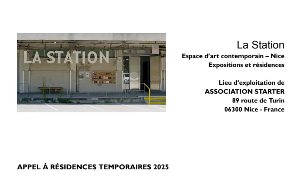 Appel à candidatures : Résidences Temporaires à la Station