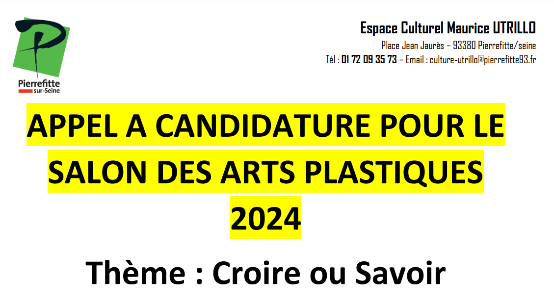 Appel à candidatures : Salon des Arts Plastiques, Croire ou Savoir