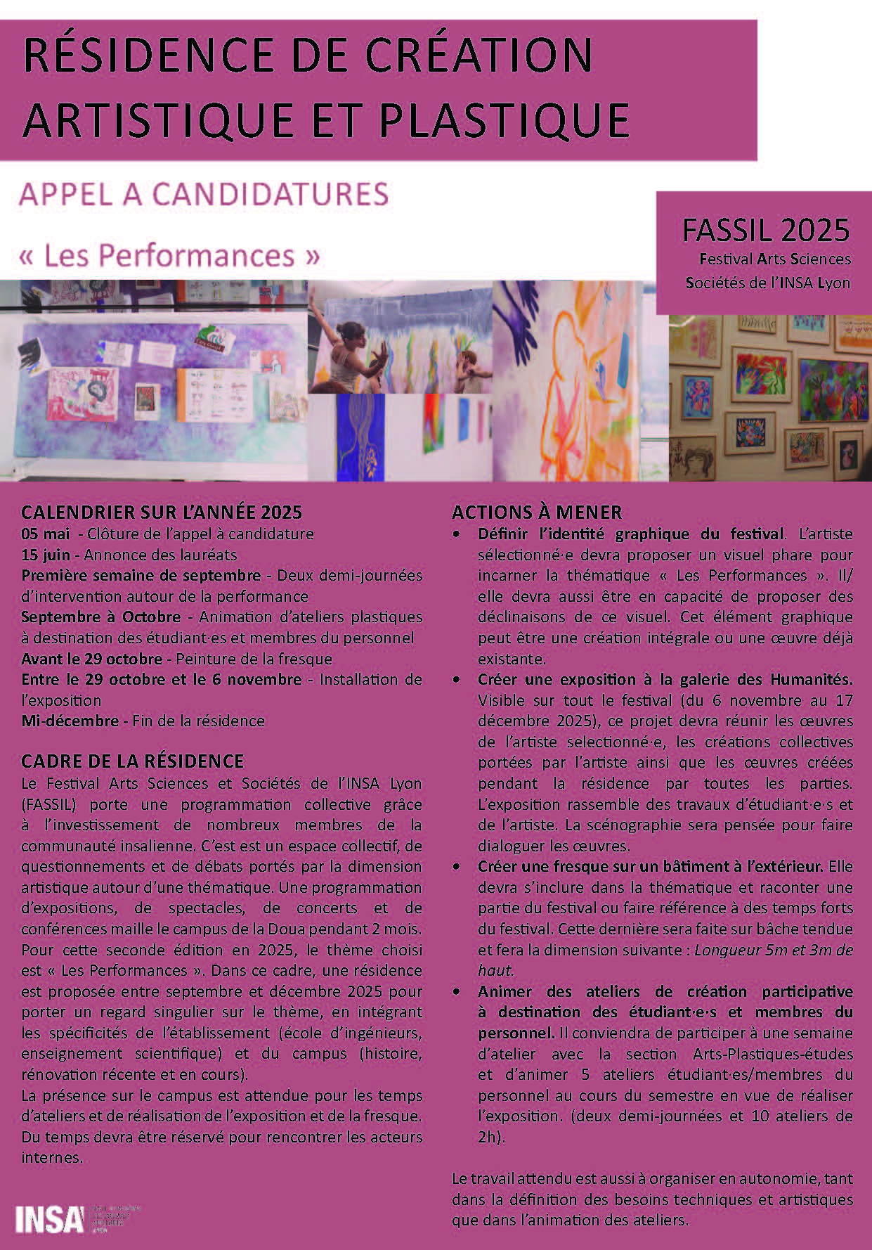 Résidence de création artistique et plastique – Appel à candidatures