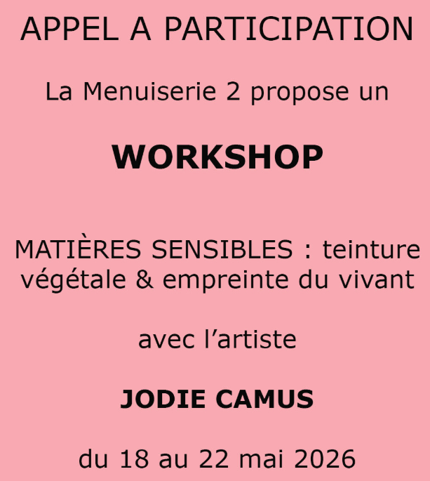 Workshop MATIÈRES SENSIBLES : teinture végétale & empreinte du vivant ​ avec l’artiste Jodie Camus