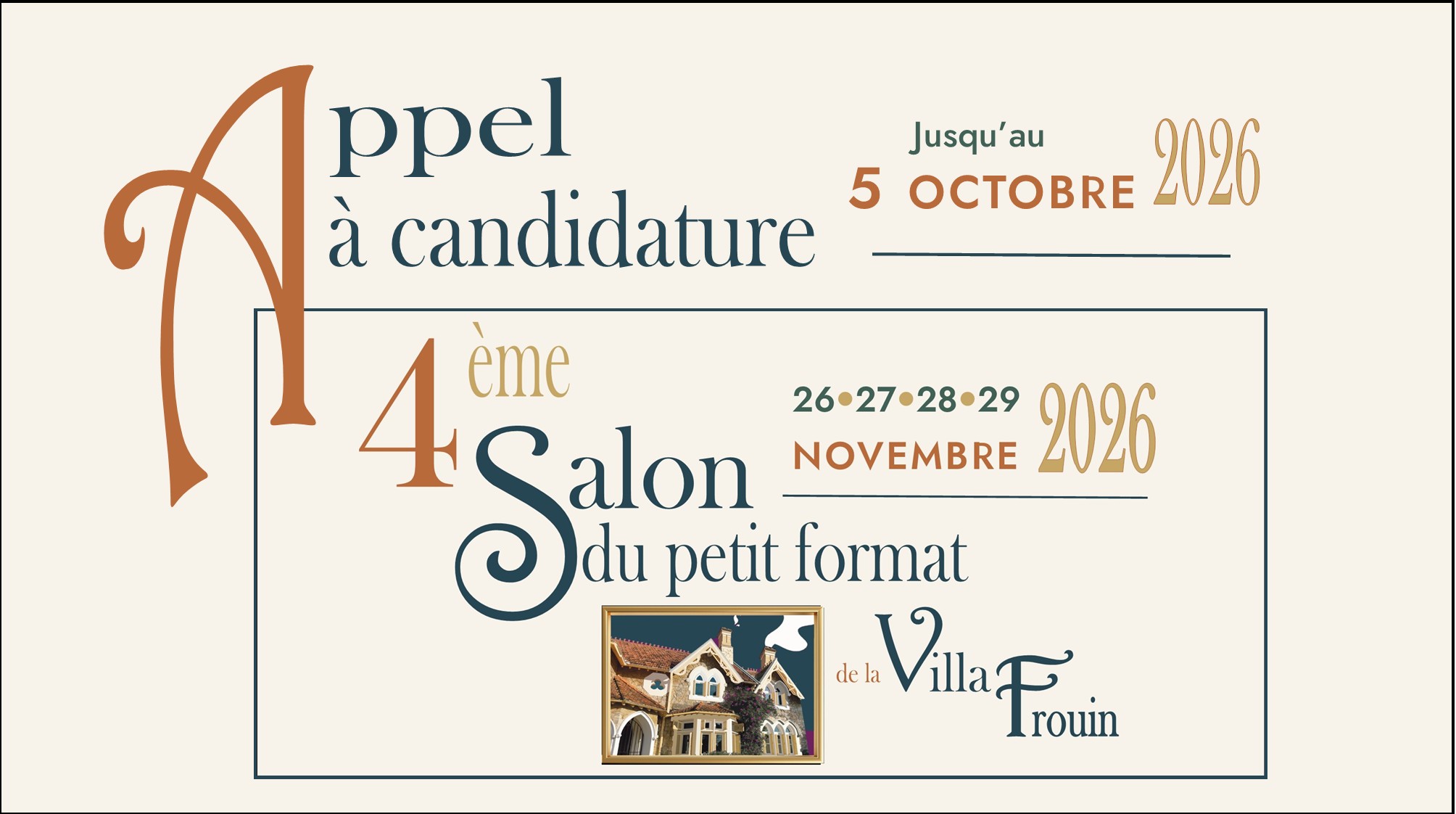 4e Salon du Petit Format 2026 – Villa Frouin